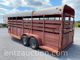 WW GN STOCK TRAILER, 6' X 20', 2 COMPARTMENT, TA,