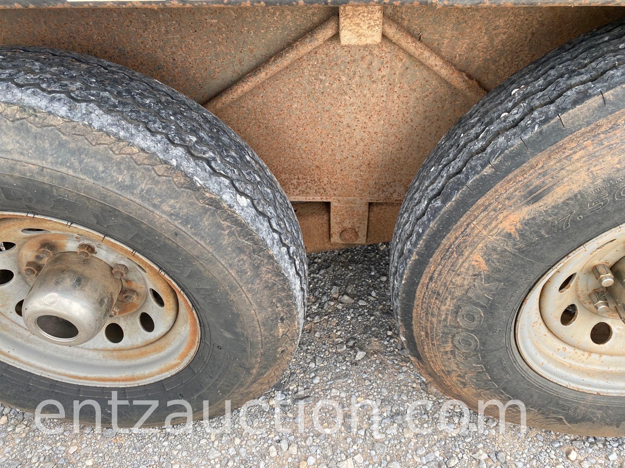 2005 GOOSENECK BAR TOP STOCK TRAILER, 6' X 24',