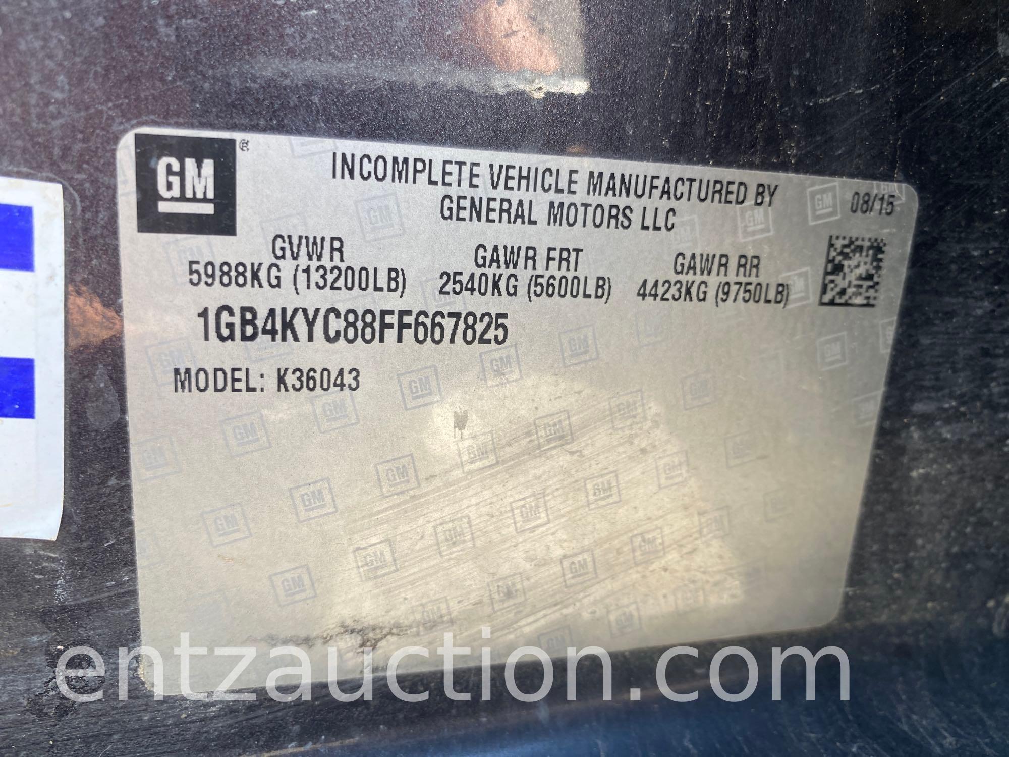2015 CHEVY 3500 SILVERADO PICKUP, CREW CAB,