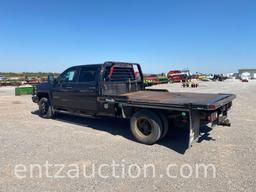 2015 CHEVY 3500 SILVERADO PICKUP, CREW CAB,