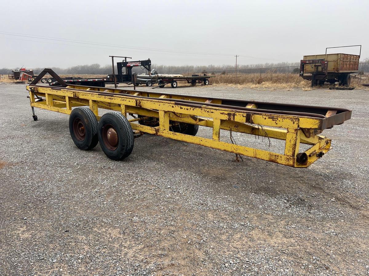 BP SHOPBUILT HAY TRAILER, 22', 4 BALE, TA,
