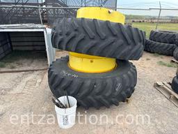 SET OF 20.8R38 DUAL TIRES AND RIMS *SOLD TIMES