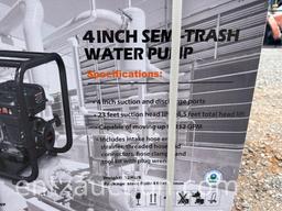 4" TRASH / WATER PUMP, TMG 7 1/2 HP ENGINE
