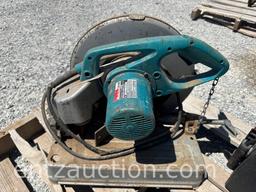 MAKITA CHOP SAW, 115V W/ 4 NEW BLADES &