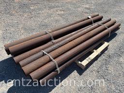 MISC. STEEL POSTS, 9' LONG, 4" AND 5 1/2"