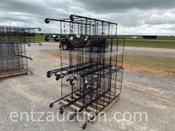 14" X 30" X 5' ROLLING SHELVES, 5 ROW W/ CASTORS