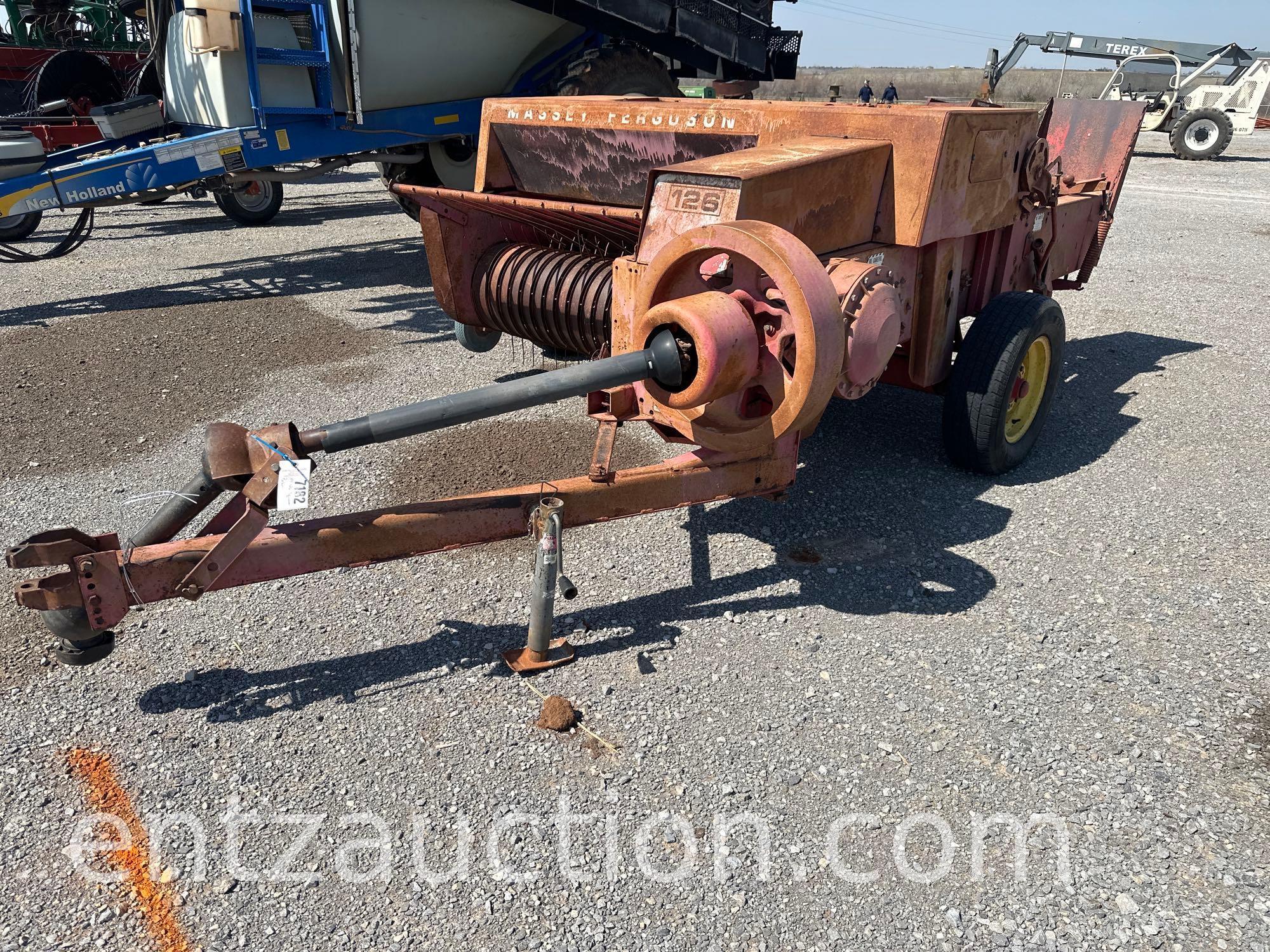 MF 126 WIRE TIE SQUARE BALER, 540 PTO, SHEDDED,