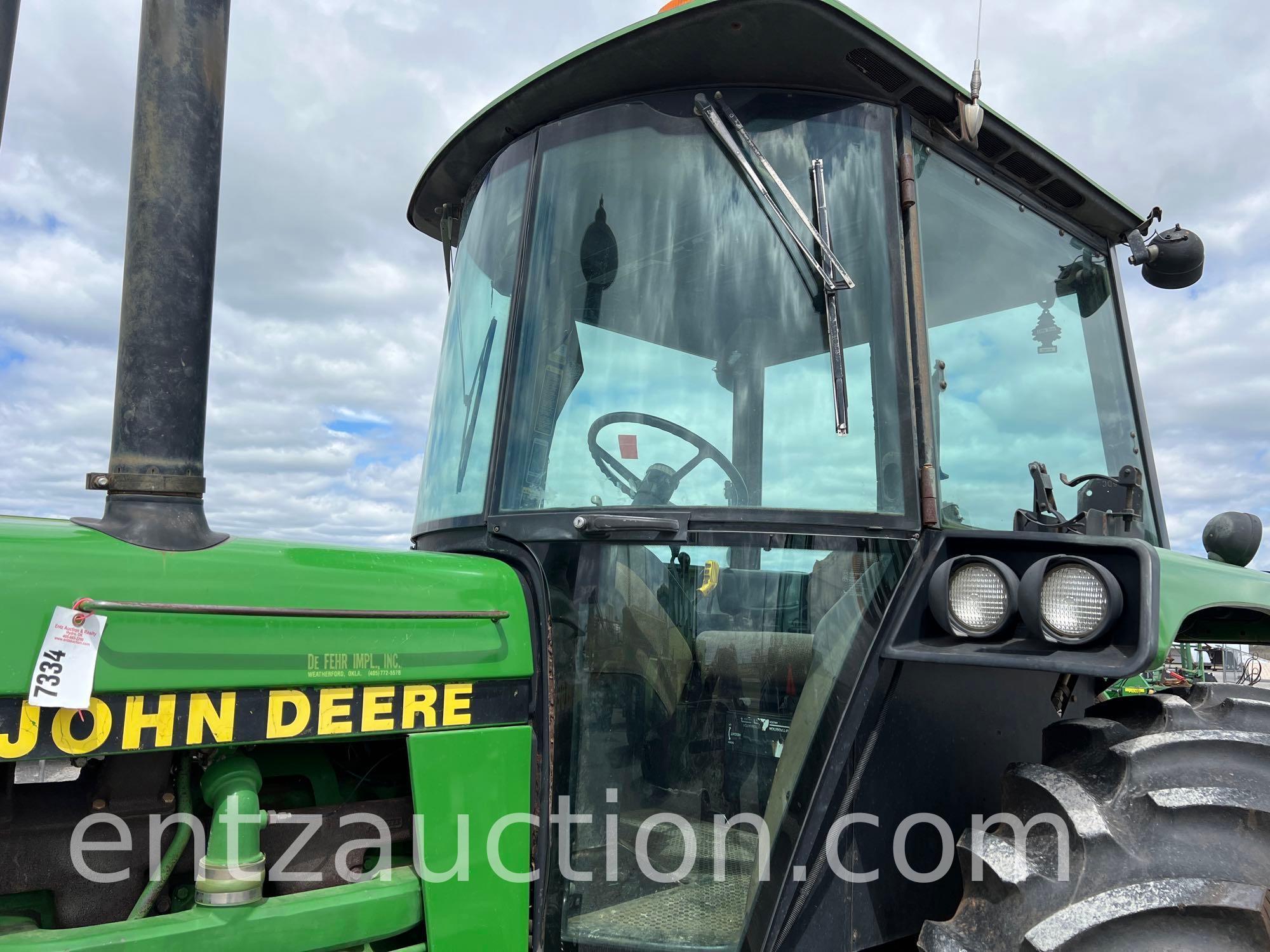 1989 JD 4055 TRACTOR, C&A, PTO, DUAL HYD.,