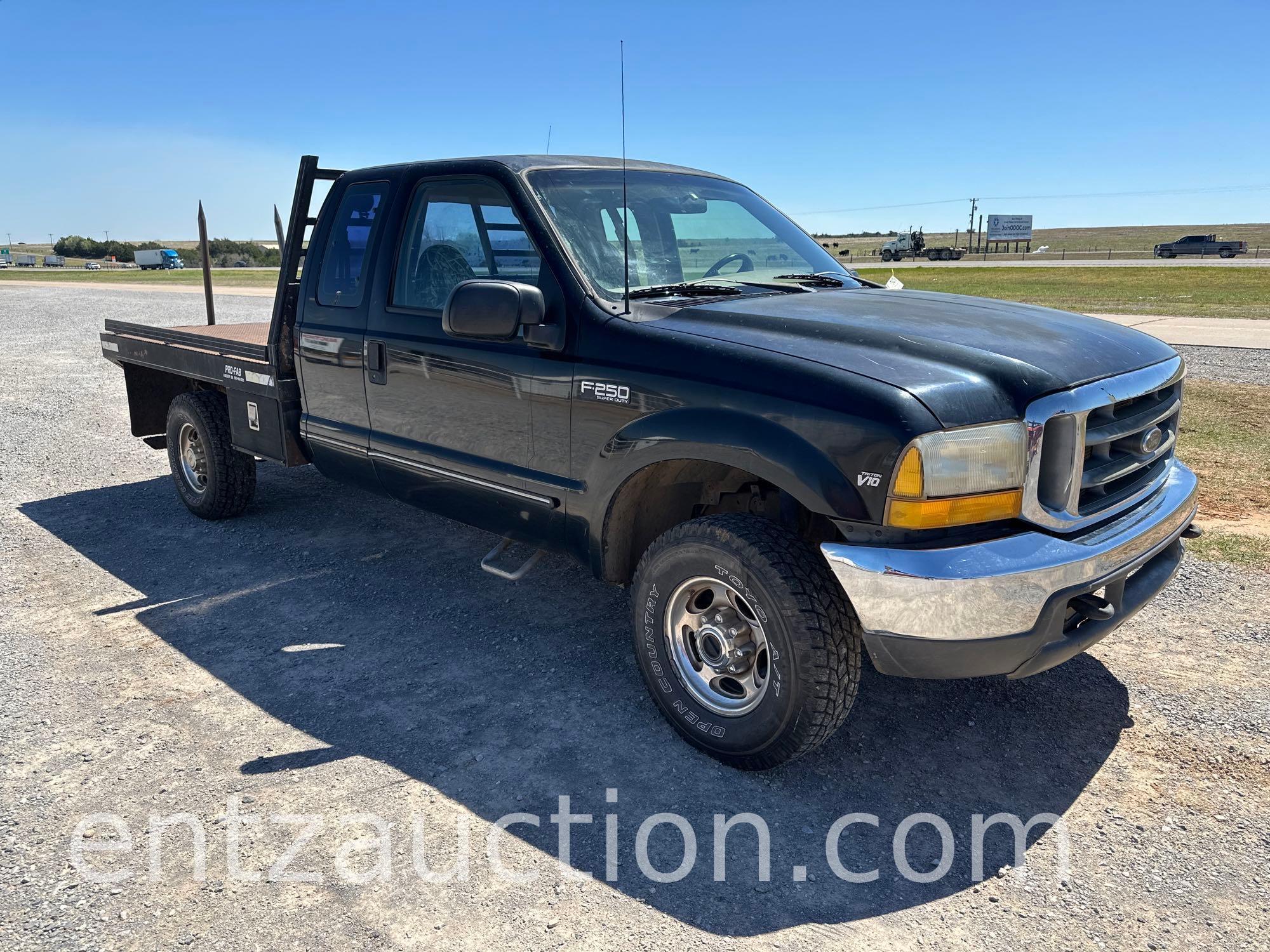 1999 FORD F250 PICKUP, EXT. CAB, V-10, AUTO, 4X4,