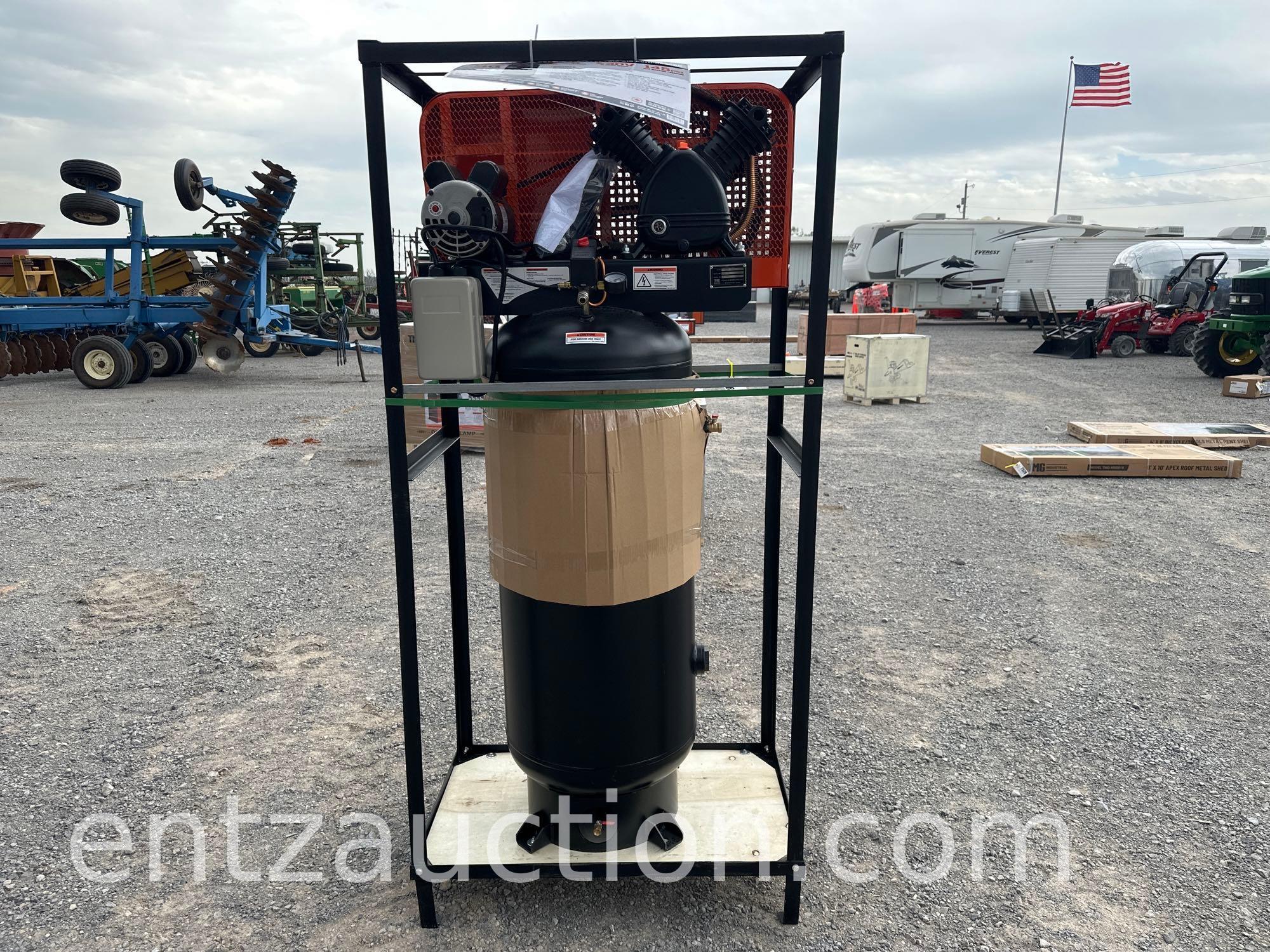 TMG UPRIGHT AIR COMPRESSOR, 60 GAL., 230 VOLT,