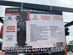 TMG UPRIGHT AIR COMPRESSOR, 60 GAL., 230 VOLT,