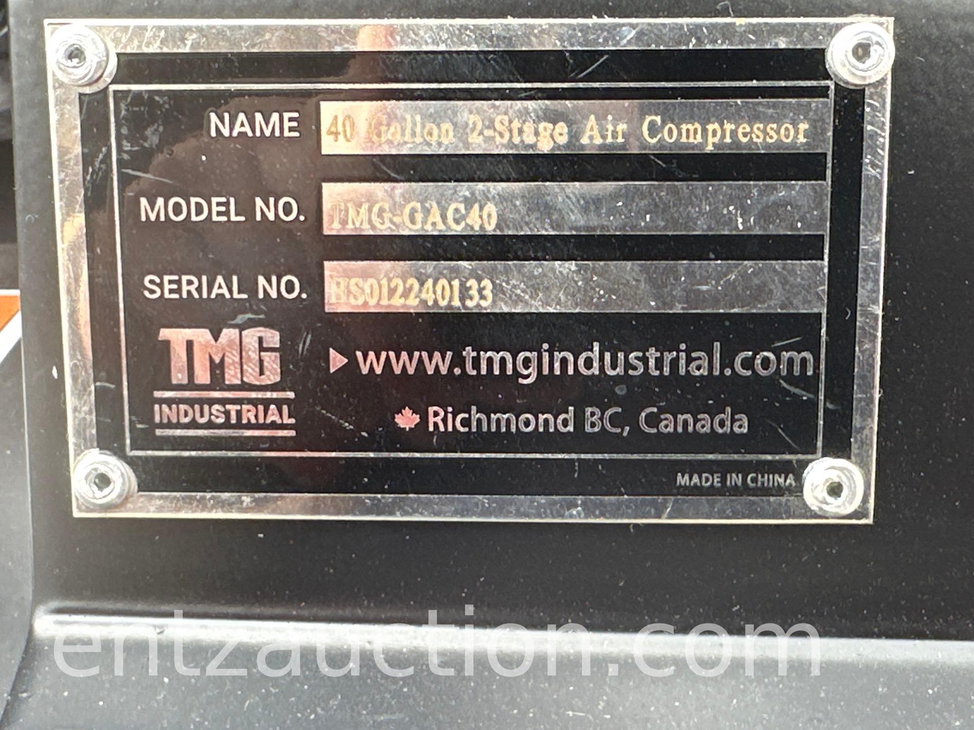 TMG 40 GAL. 2 STAGE AIR COMPRESSOR, LONCIN