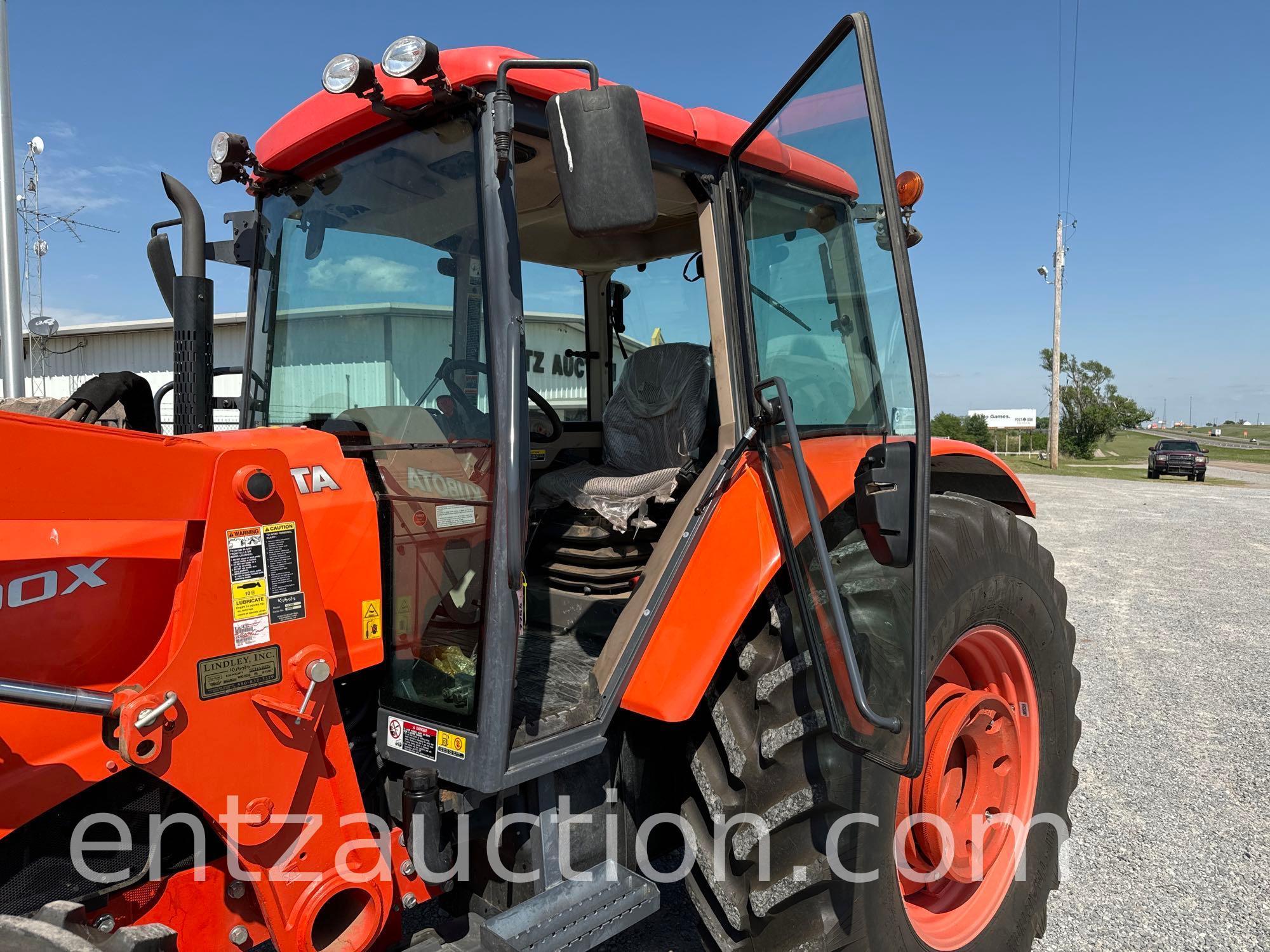 2011 KUBOTA M100X TRACTOR, C&A, 3PT,