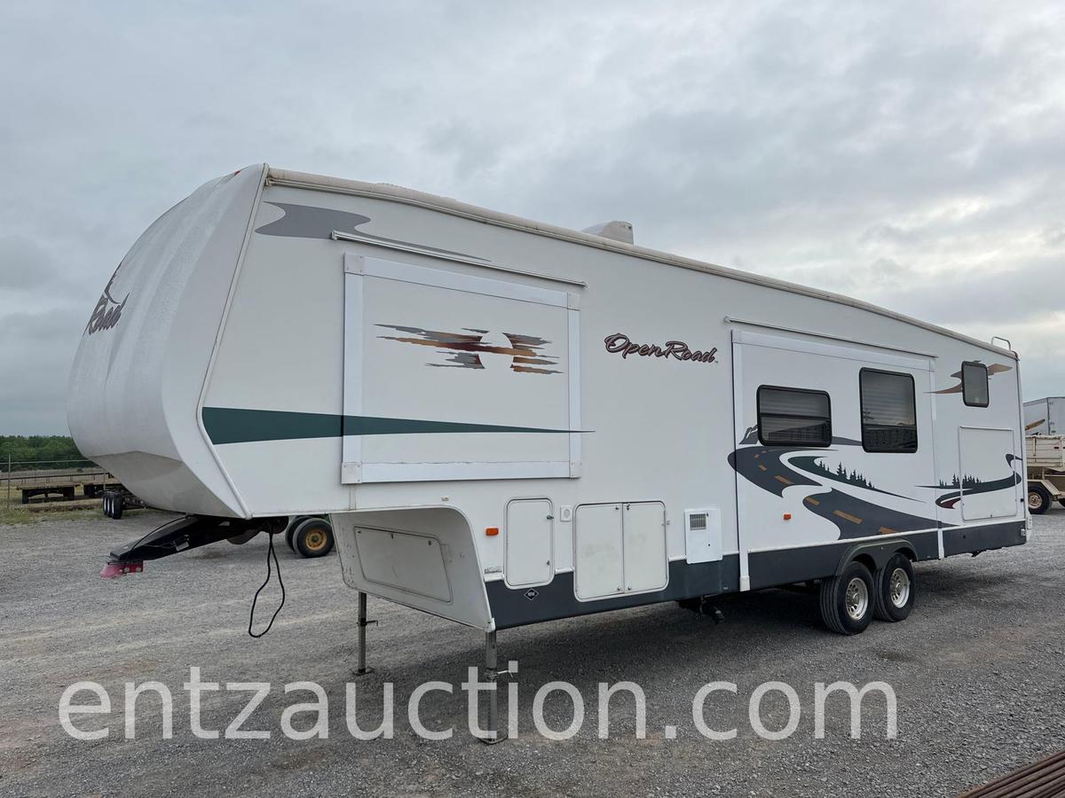 2007 OPEN ROAD 5TH WHEEL, 37', 3 SLIDES, SLEEPS