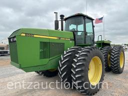 1990 JD 8560 TRACTOR, C&A, 4WD, 3 REMOTES,