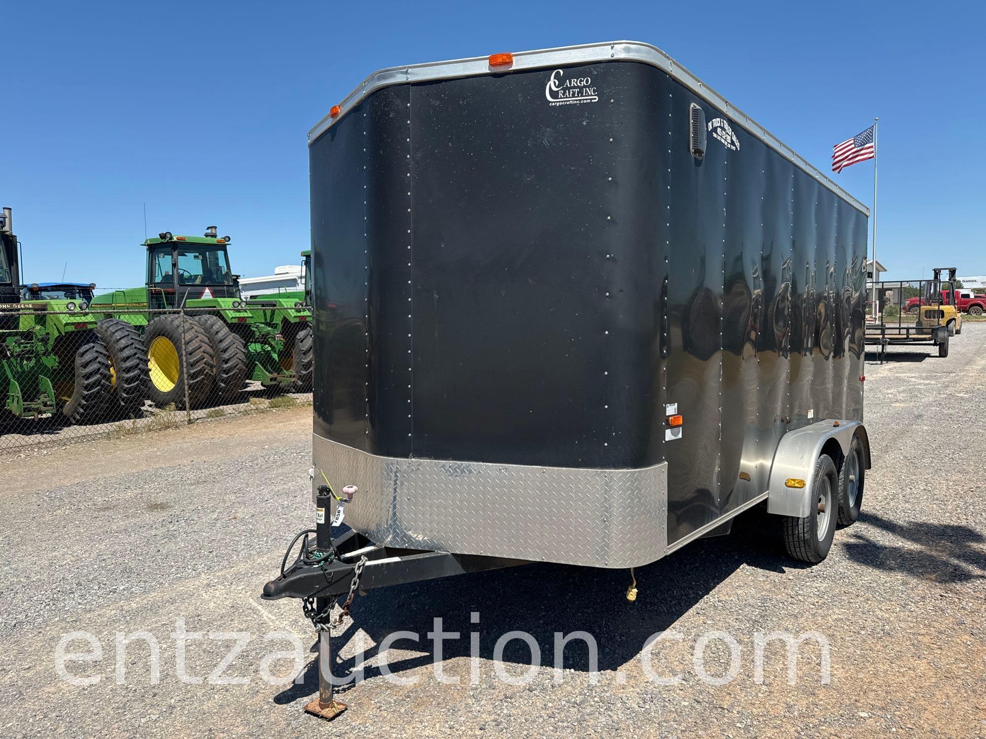 CARGO CRAFT ENCLOSED TRAILER, 14' X 80" X 77",