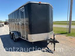 CARGO CRAFT ENCLOSED TRAILER, 14' X 80" X 77",