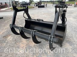 7' LOADER BUCKET W/ REMOVABLE HYD. GRAPPLE,