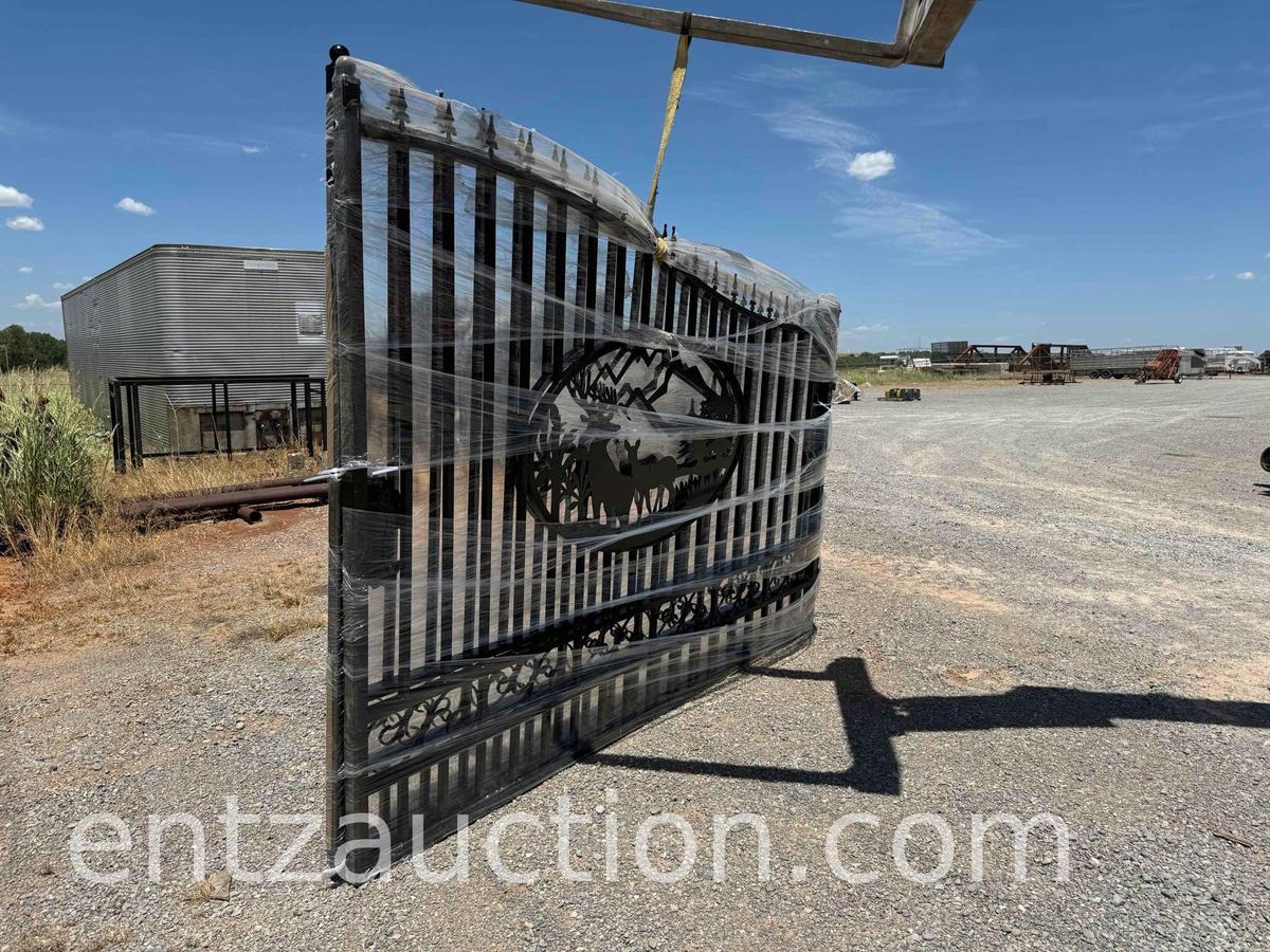 SET OF 10' DECORATIVE WROUGHT IRON GATES