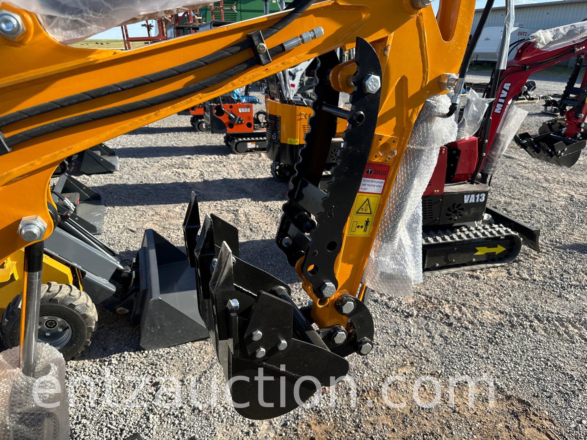 MIVA MINI EX, MODEL VA13C, 14" BUCKET, 37" BLADE,