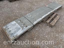 USED GALVANIZED CORRUGATED SHEET METAL, 2' WIDE,