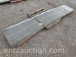 USED GALVANIZED CORRUGATED SHEET METAL, 2' WIDE,
