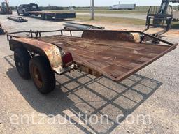 SHOPBUILT UTILITY TRAILER, 6' X 13', BP, TA,