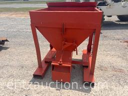 SHOPBUILT FEED HOPPER W/ FORK TUNNELS