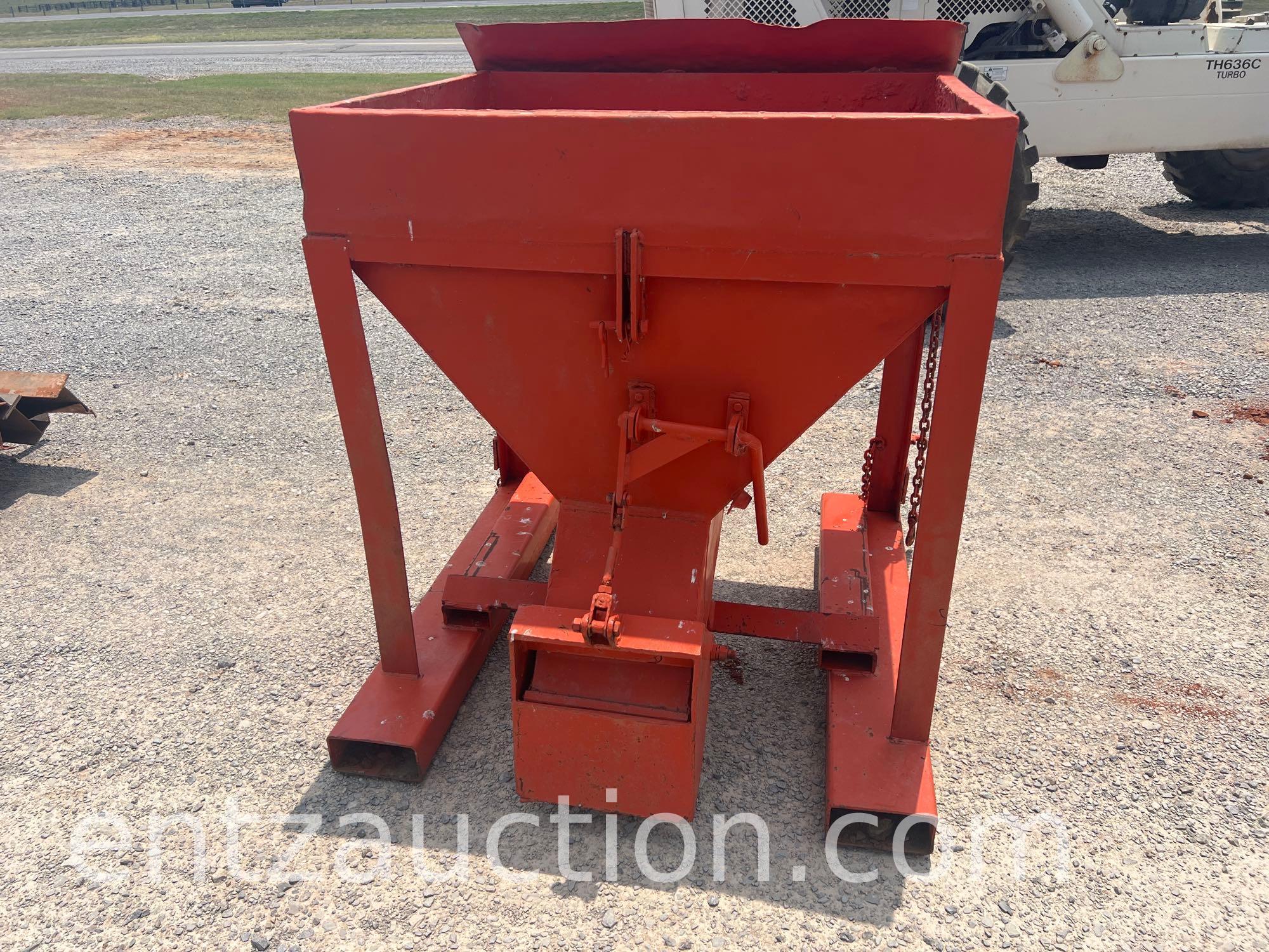 SHOPBUILT FEED HOPPER W/ FORK TUNNELS
