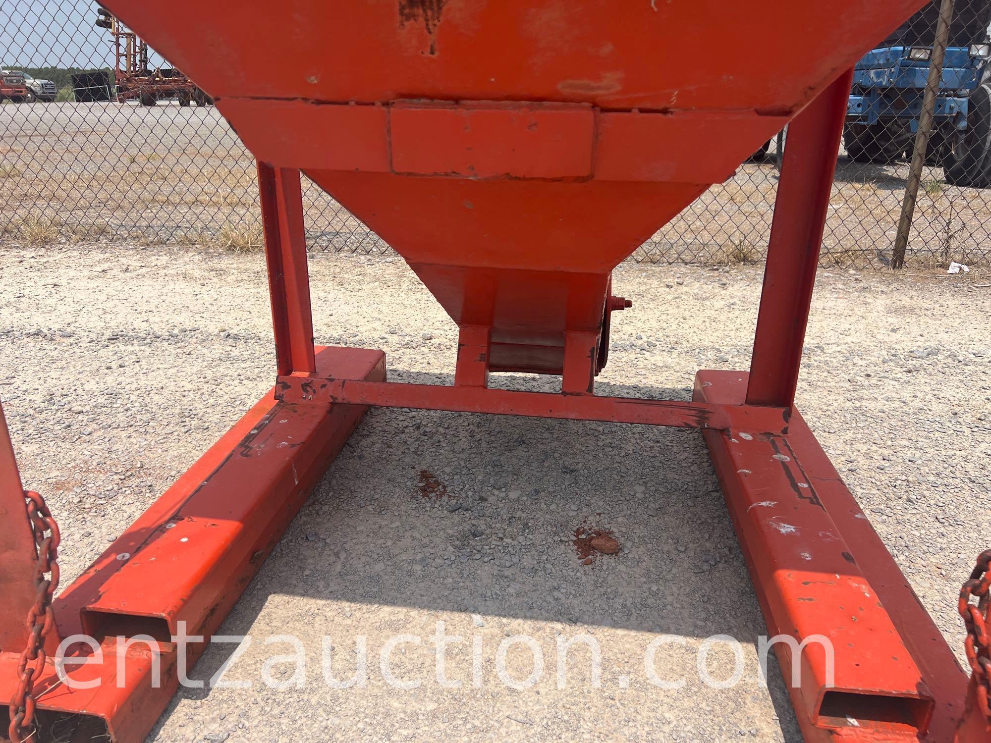 SHOPBUILT FEED HOPPER W/ FORK TUNNELS