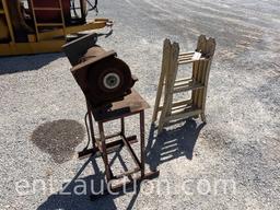 ALUM. LADDER & BENCH GRINDER W/ STAND