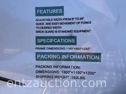AGT SKID STEER PALLET FORKS, 45" BRACKET,