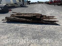 LOT OF APPROX. 40) 1/4 ROUND ROUGH CEDAR PLANKS,