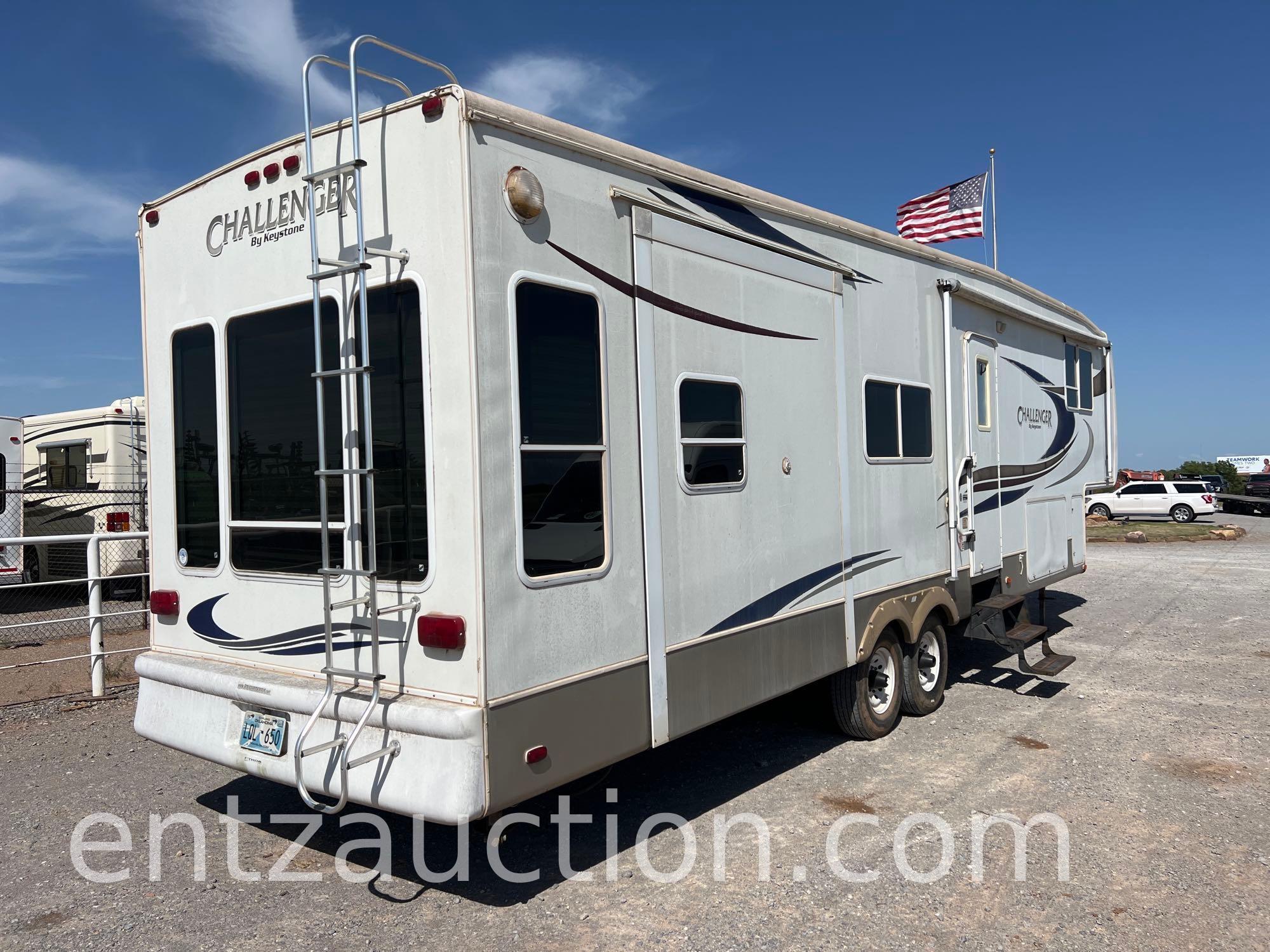 2006 KEYSTONE CHALLENGER 5TH WHEEL TRAVEL TRAILER,