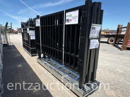 ALL METAL 7' X 20' METAL DRIVEWAY GATE, GALVANIZED,