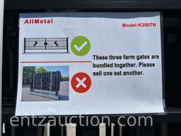 ALL METAL 7' X 20' METAL DRIVEWAY GATE, GALVANIZED,