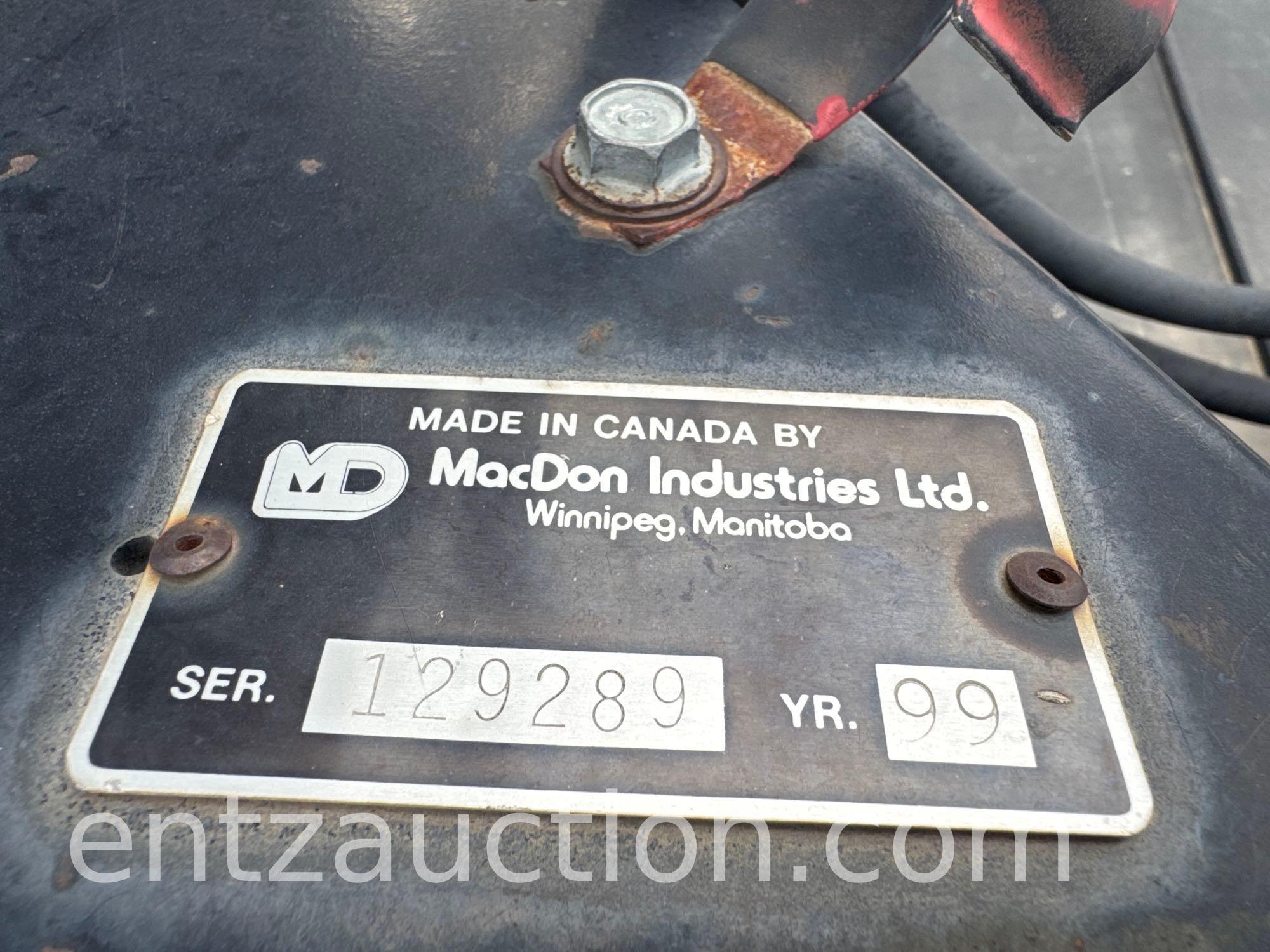 1999 MACDON 962 DRAPER HEADER, 36', FORE & AFT,