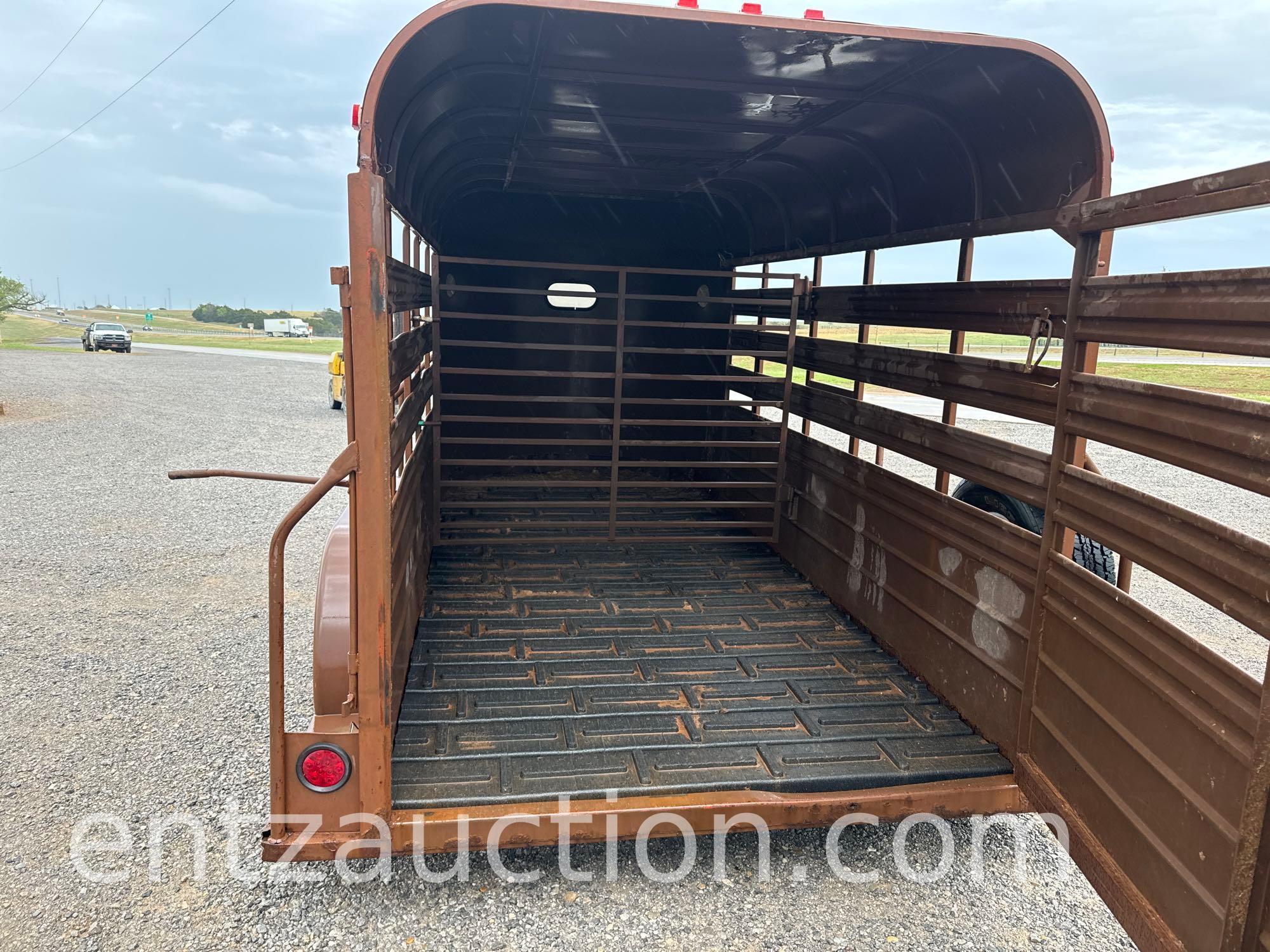 1994 WW STOCK TRAILER, 6' X 14', BP, TA,