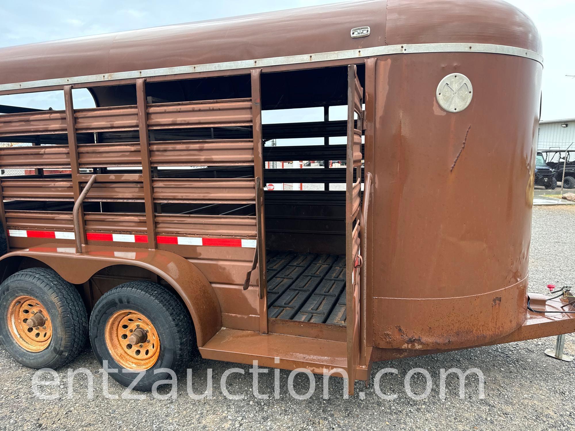 1994 WW STOCK TRAILER, 6' X 14', BP, TA,