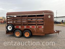 1994 WW STOCK TRAILER, 6' X 14', BP, TA,