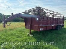 2005 W&W GN STOCK TRAILER, 6' 8" X 20', TA,