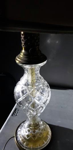 Lot 82: Set Of Two Crystal Diamond Cut Lamps
