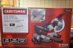 Craftsman 10'' Compact Slide Miter Saw, With Laser Trac, New In Box