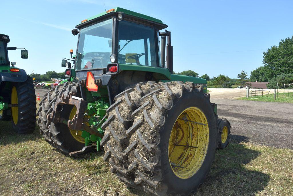 John Deere 4440 2 WD Tractor, Rock Box, Power  Quad, 460/85 R38 95 % Band Duals, 4292 Hours  Showing