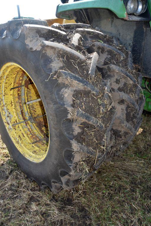 John Deere 4440 2 WD Tractor, Rock Box, Power  Quad, 460/85 R38 95 % Band Duals, 4292 Hours  Showing