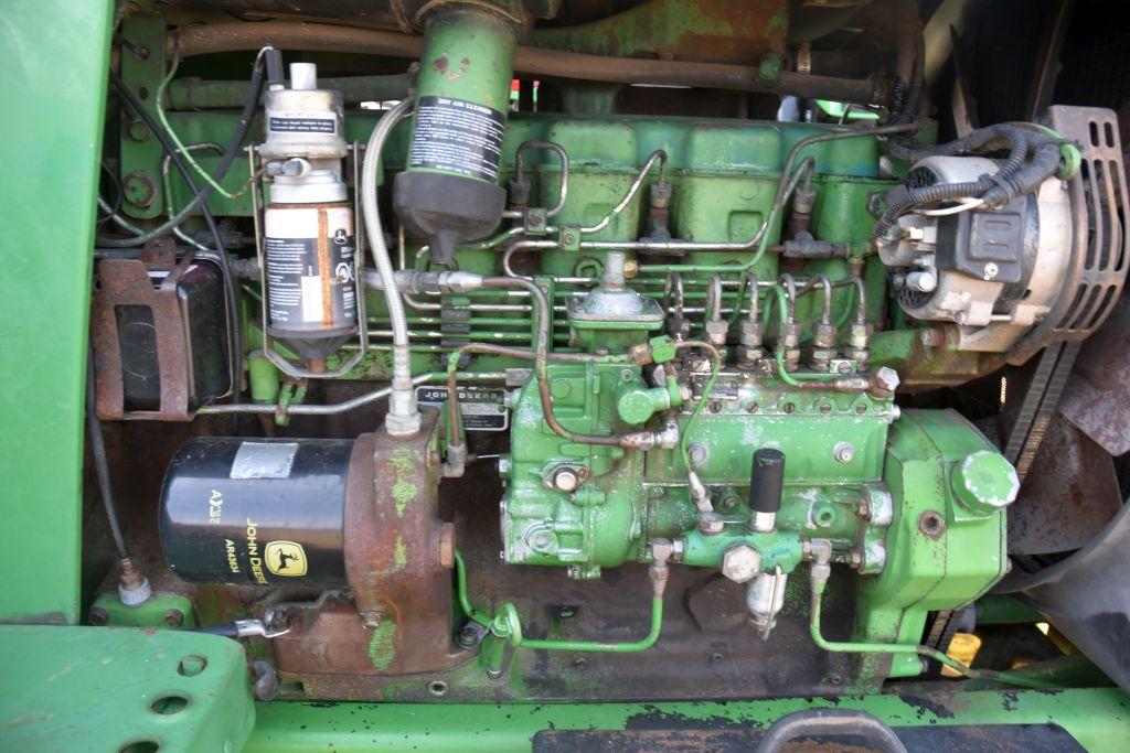 John Deere 4440 2 WD Tractor, Rock Box, Power  Quad, 460/85 R38 95 % Band Duals, 4292 Hours  Showing