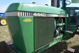 John Deere 4440 2 WD Tractor, Rock Box, Power  Quad, 460/85 R38 95 % Band Duals, 4292 Hours  Showing