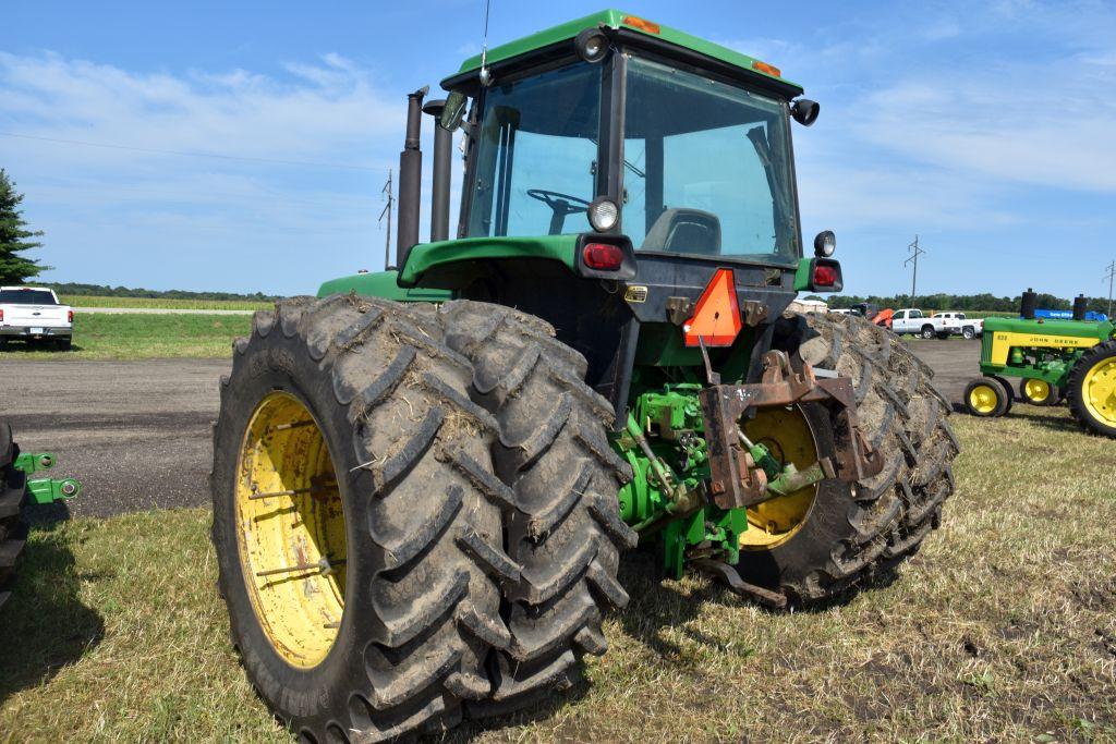 John Deere 4440 2 WD Tractor, Rock Box, Power  Quad, 460/85 R38 95 % Band Duals, 4292 Hours  Showing