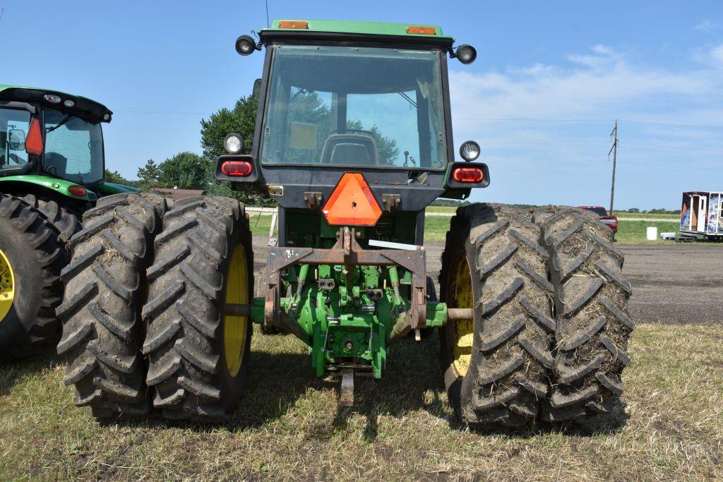 John Deere 4440 2 WD Tractor, Rock Box, Power  Quad, 460/85 R38 95 % Band Duals, 4292 Hours  Showing