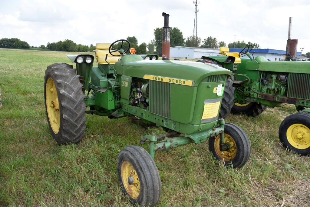1967 John Deere 2510, Open Stataion, 2wd,  Synchro, 540/1000 PTO, Fenders, 3 pt, 1  Hydraulic, Origi